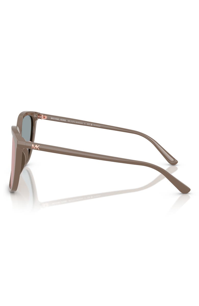 Michael Kors 57mm Gradient Cat Eye Sunglasses, Alternate, color, Light Ash / Rose Gold Polar