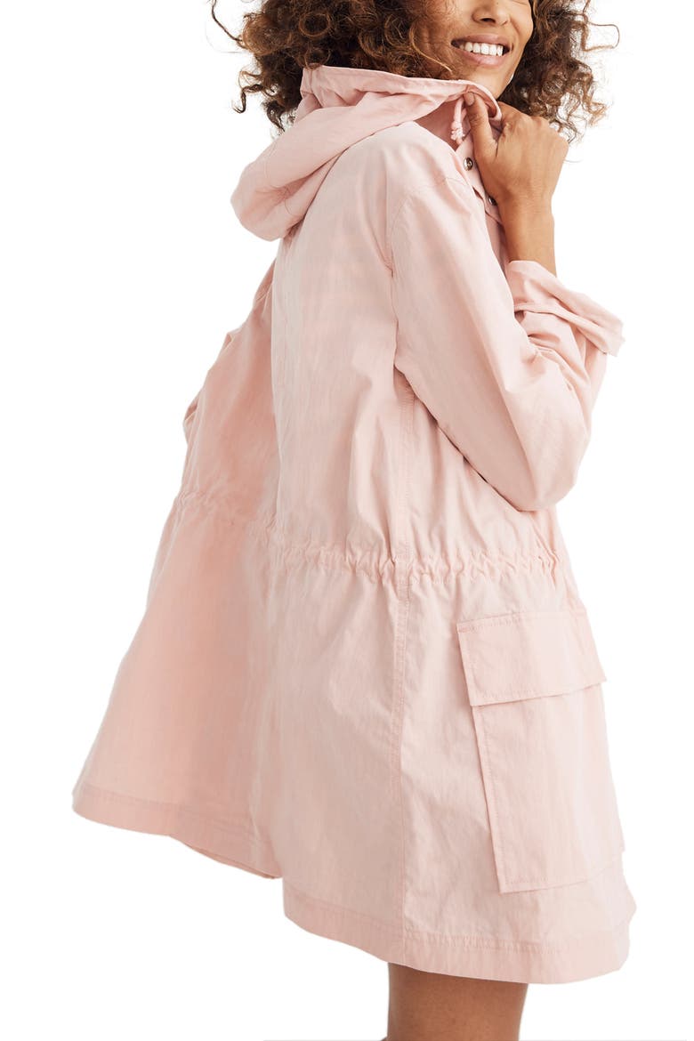 Water Resistant Raincoat, Alternate, color, PINK OYSTER
