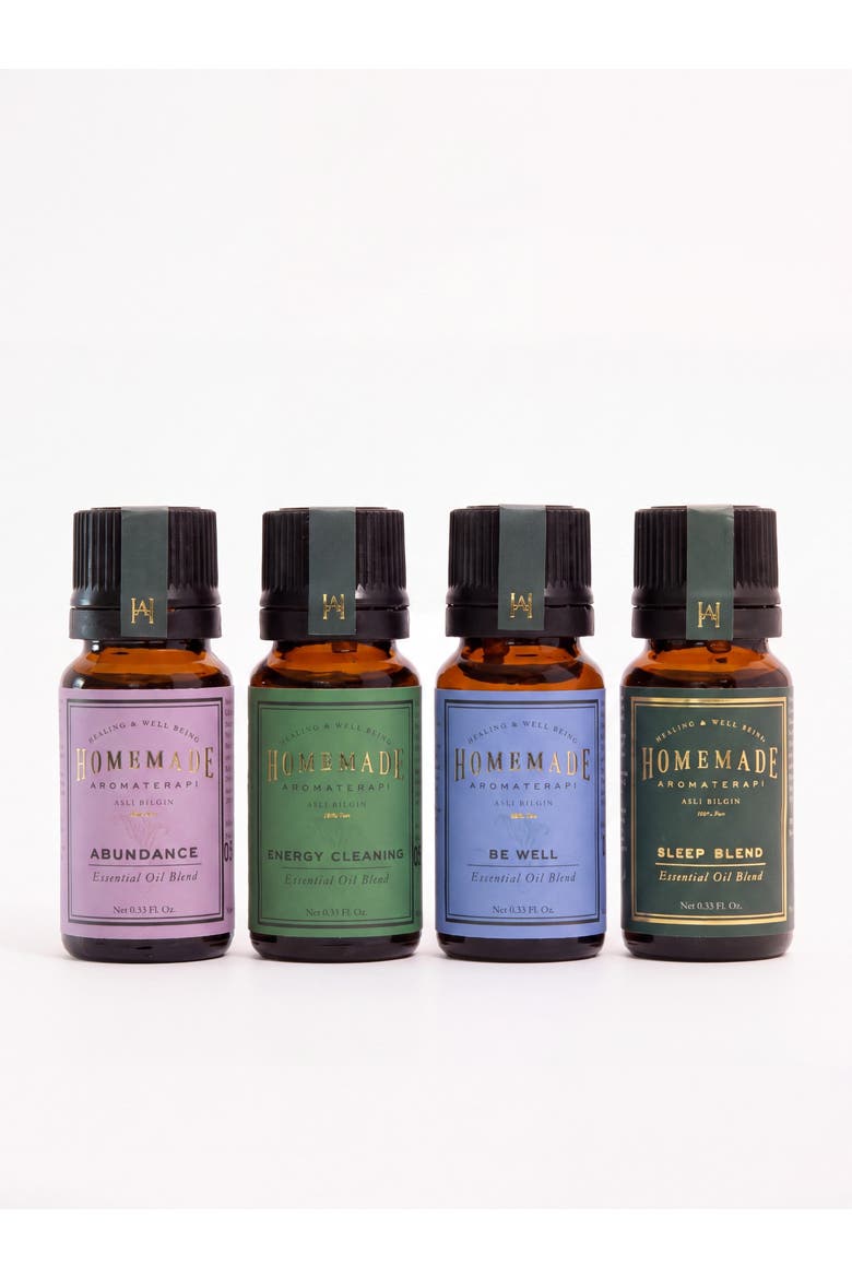 Essential Oil Blend Set 4 pieces, Main, color, Amber