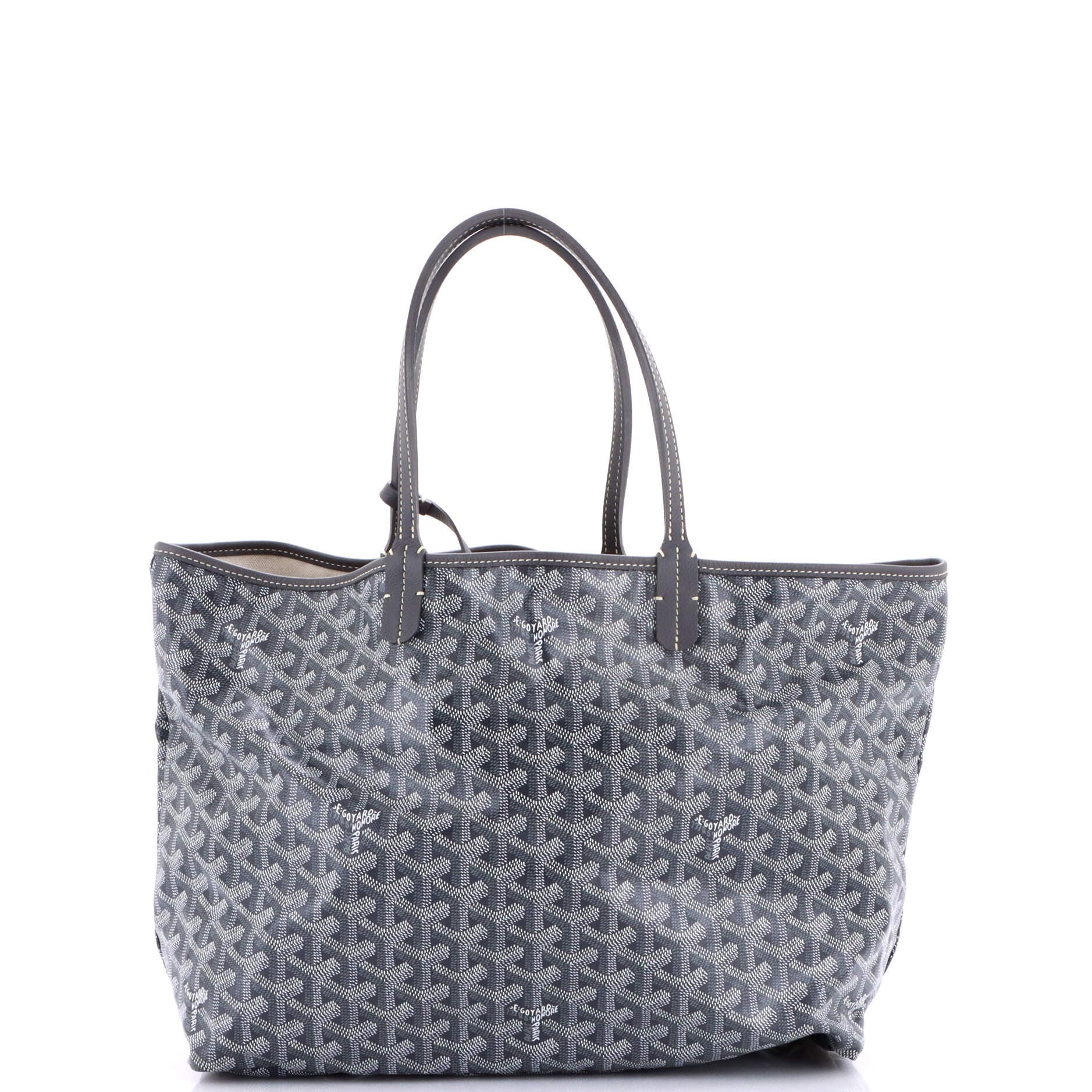 Pre-Owned Goyard Saint Louis Tote Coated Canvas PM, Main, color, Gray