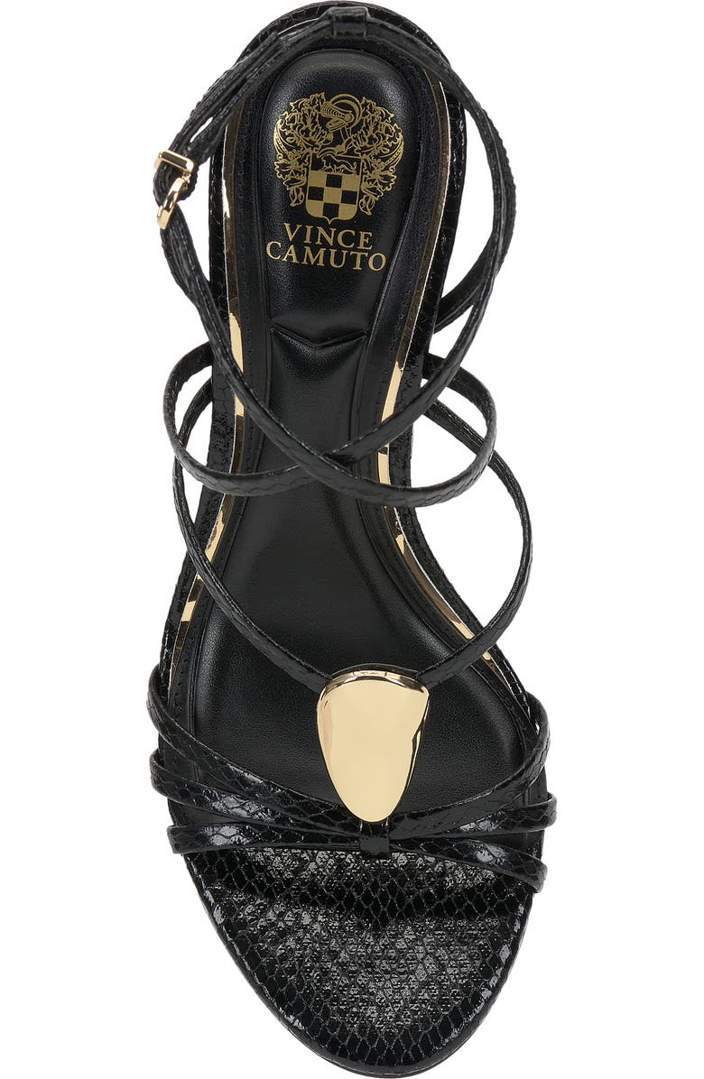 Vince Camuto Arlein Strappy Sandal, Alternate, color, Black Embossed
