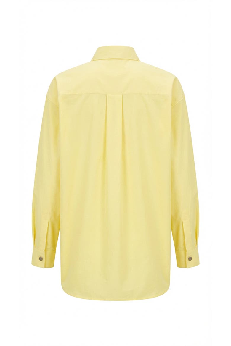 Bernetta Shirt Collar Long Sleeve Embroidered Shirt, Alternate, color, Yellow