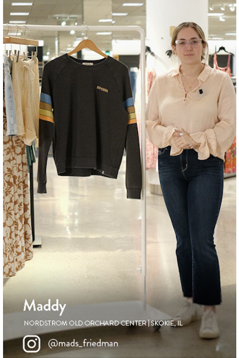 High Tide Stripe Raglan Sleeve Sweatshirt video
