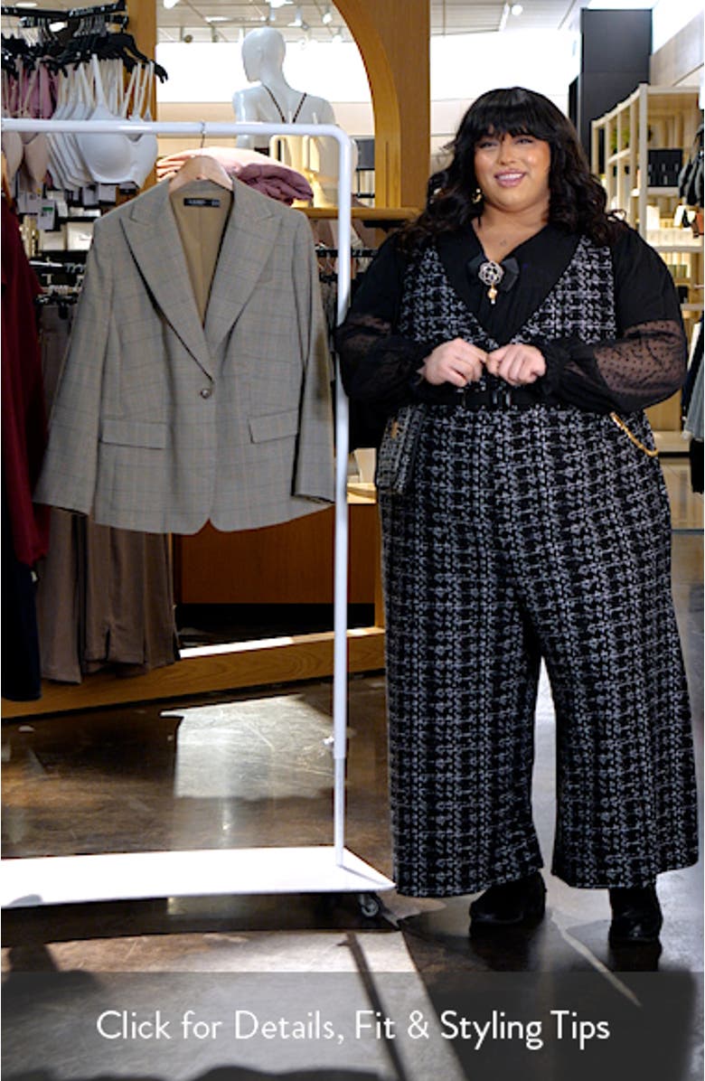 Glen Plaid Cotton Blend Twill Blazer, sales video thumbnail