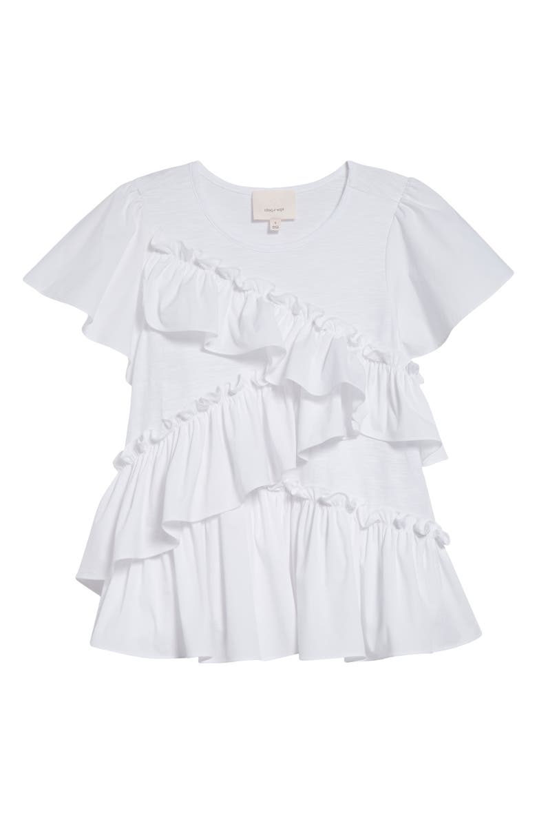 Cinq à Sept Jaipur Ruffle Shirt, Alternate, color, 