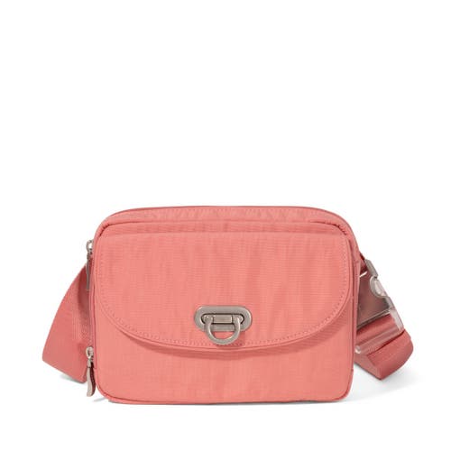 Baggallini Coastal Flip Lock Sling Bag In Terracotta