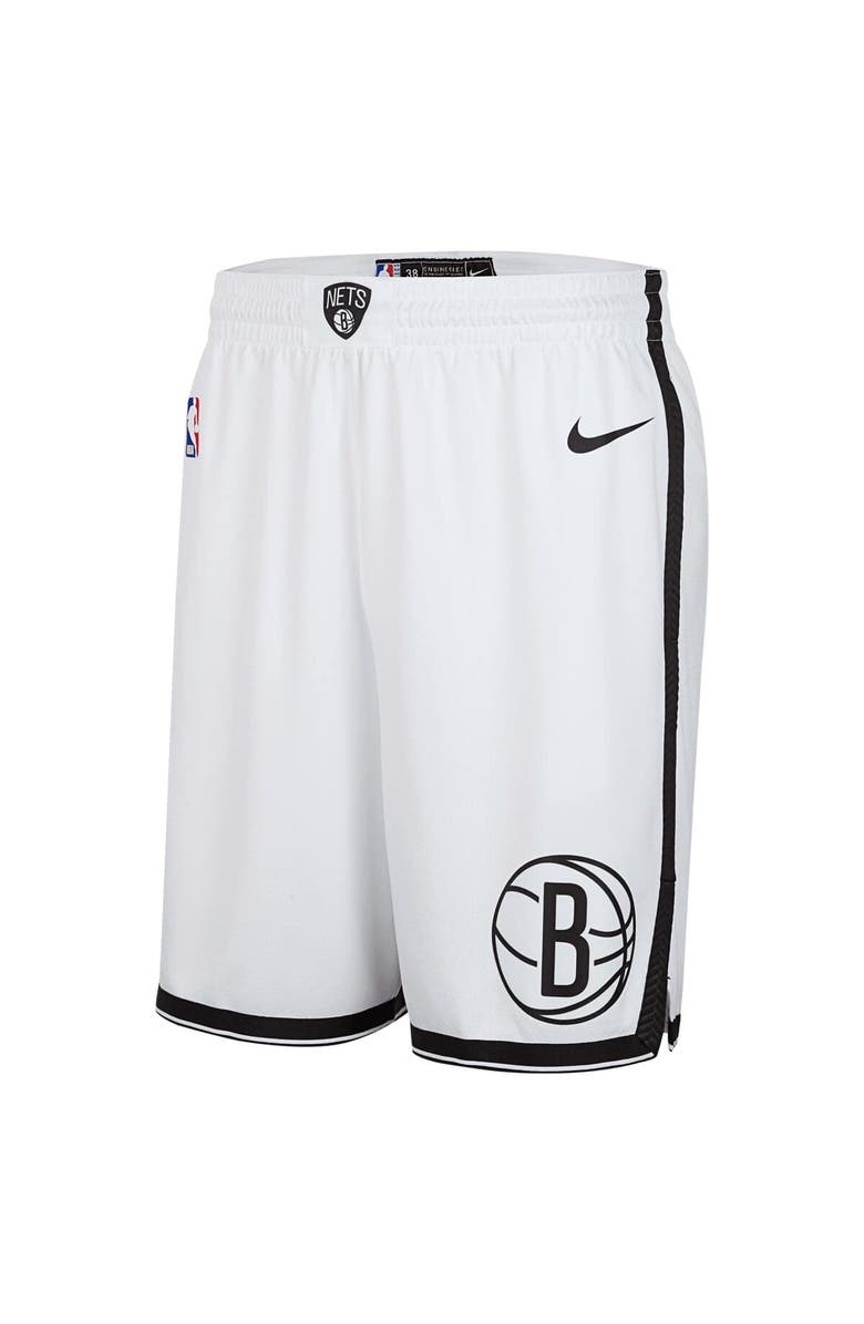 Nike Men's Nike White Brooklyn Nets 2024/25 Association Edition Swingman Shorts, Alternate, color, White