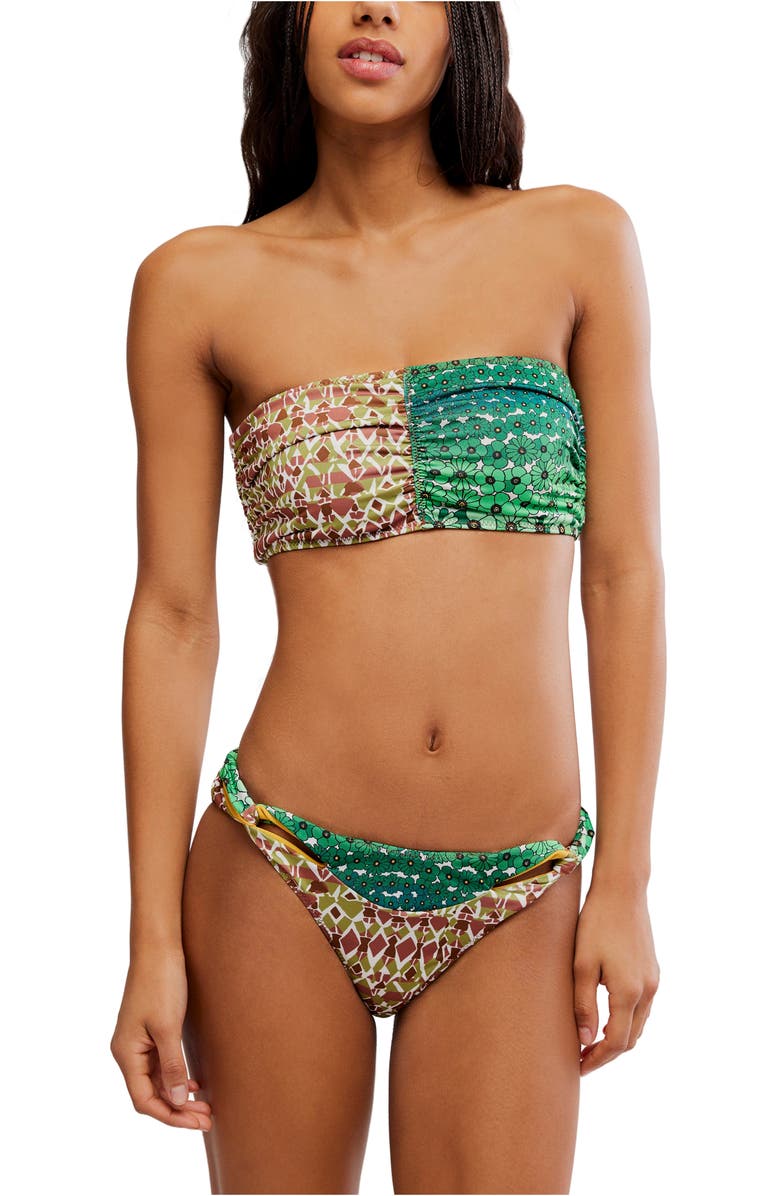 free-est by Free People Donna Reversible Bikini Bottoms, Alternate, color, Sunset Daisy/ Green A