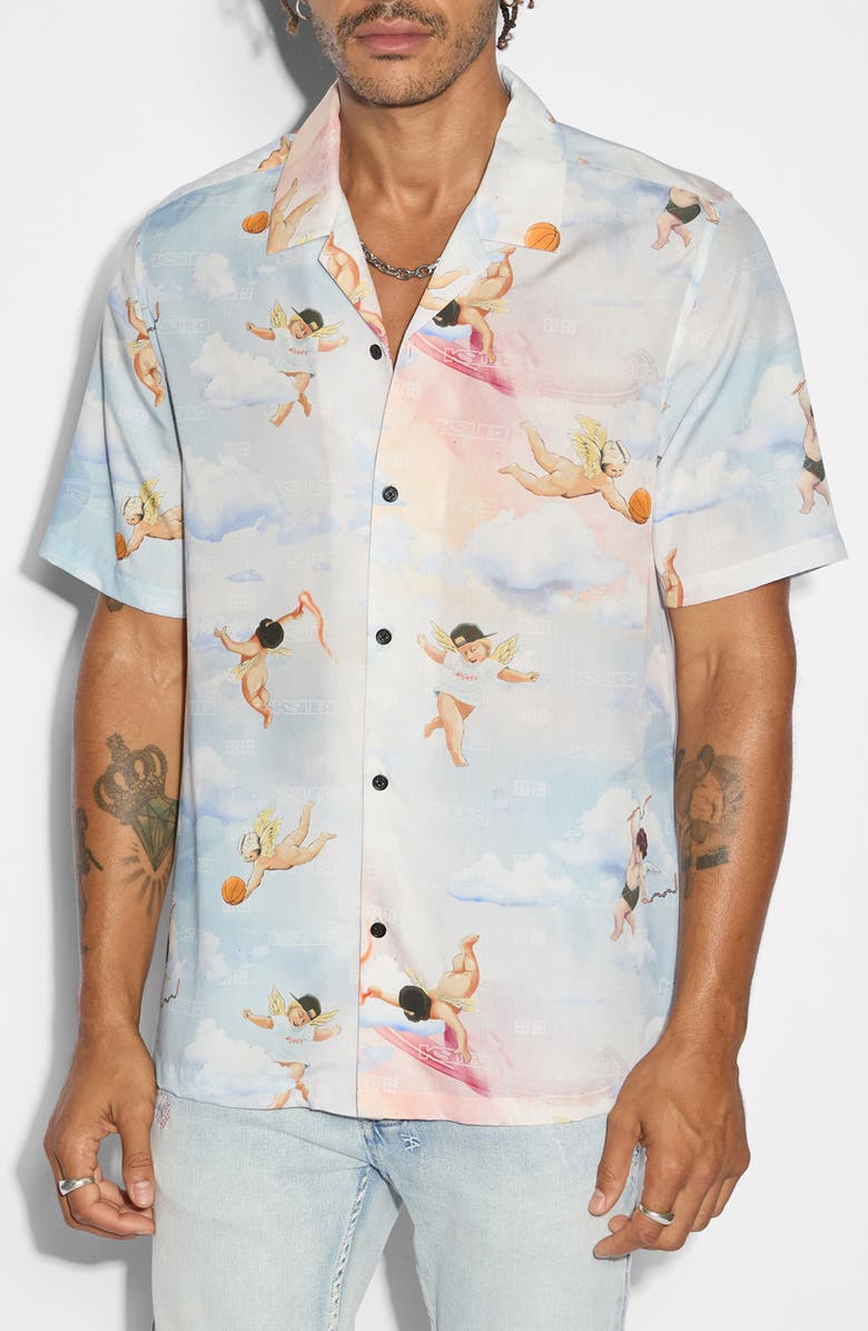 Ksubi Dreamers Lyocell Camp Shirt, Main, color,