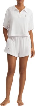 Polo Ralph Lauren Terry Polo Shirt & Shorts Cover-Up Set
