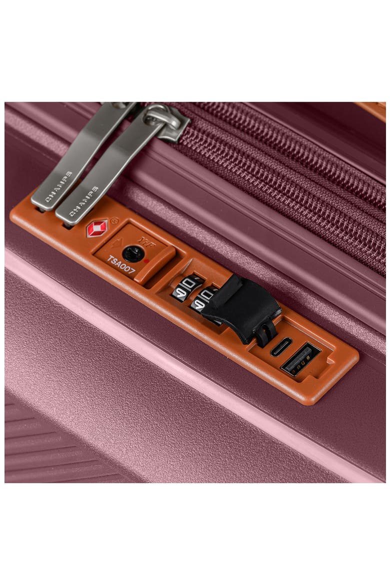 Aura 3-Piece Hardside Luggage Set, Alternate, color, BURGUNDY