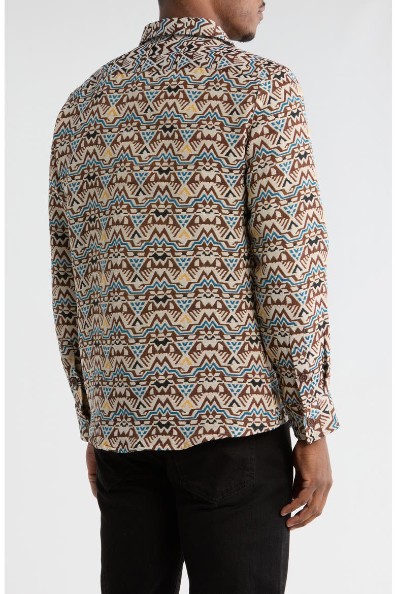 Tapestry Shirt Jacket, Alternate, color, TAN