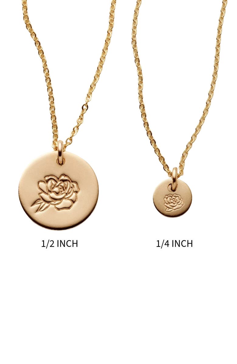 MADE BY MARY September Birth Flower Necklace, Alternate, color, Silver