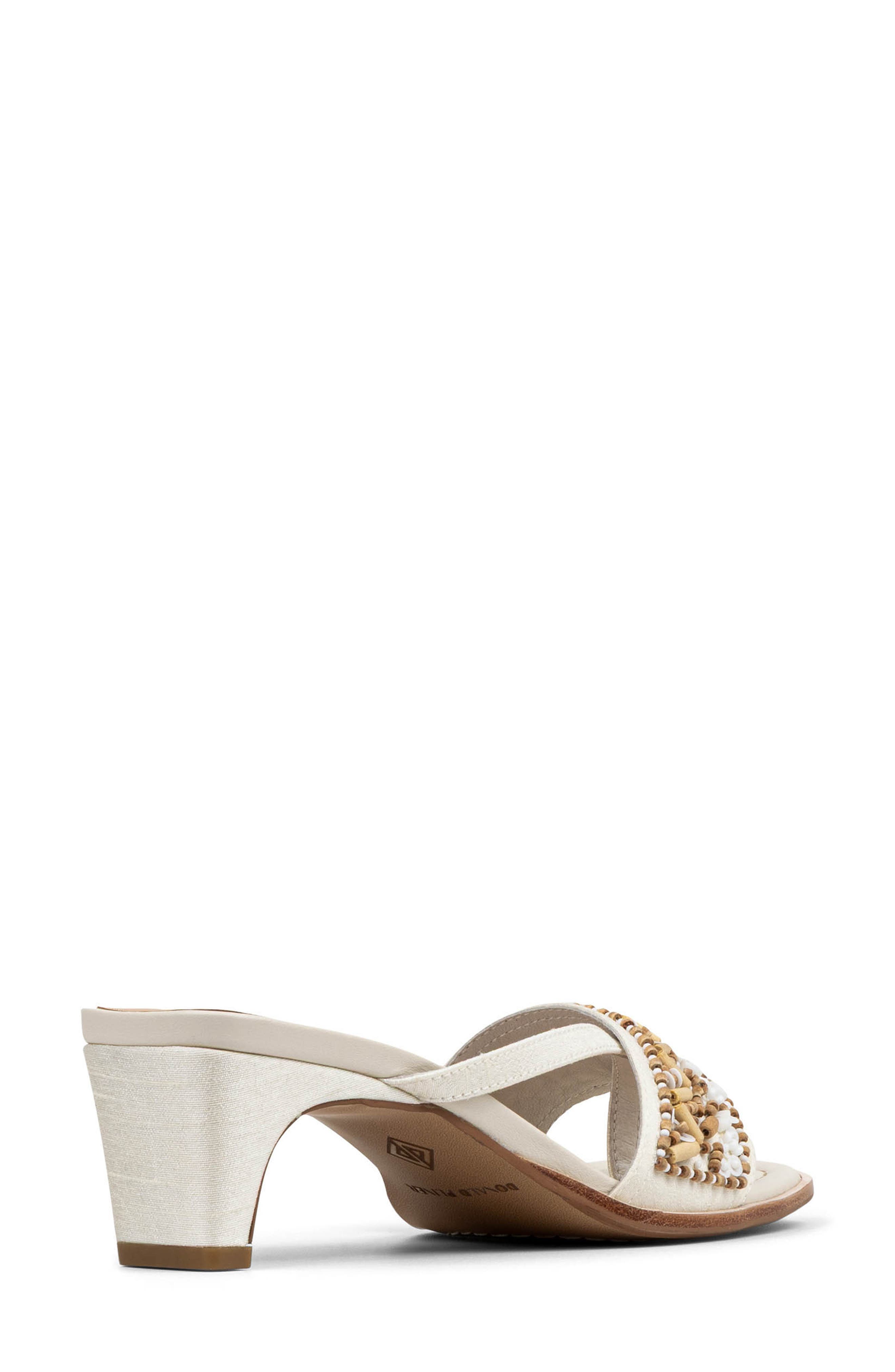 Donald Pliner Dhora Block Heel Sandal, Alternate, color, Natural/White