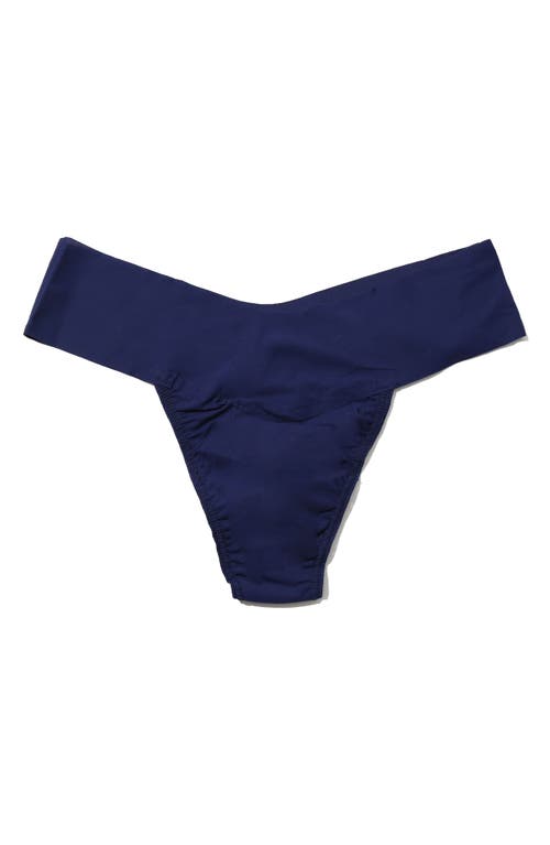 Hanky Panky Breathesoft Natural Rise Thong In Odyssey Blue
