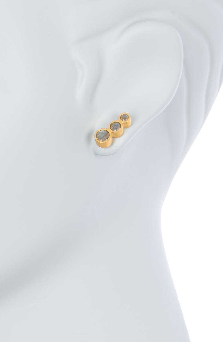 Dean Davidson 22K Gold Plated Manhattan Labradorite Ear Crawler, Alternate, color, Labradorite/ Gold