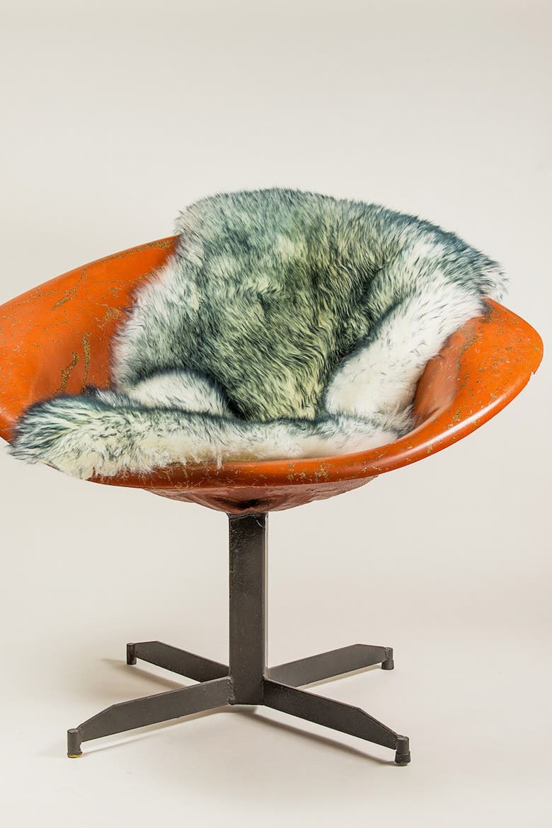 Milan Genuine Sheepskin Shearling Throw 24" x 36" - Grey Mist, Alternate, color, GREY MIST