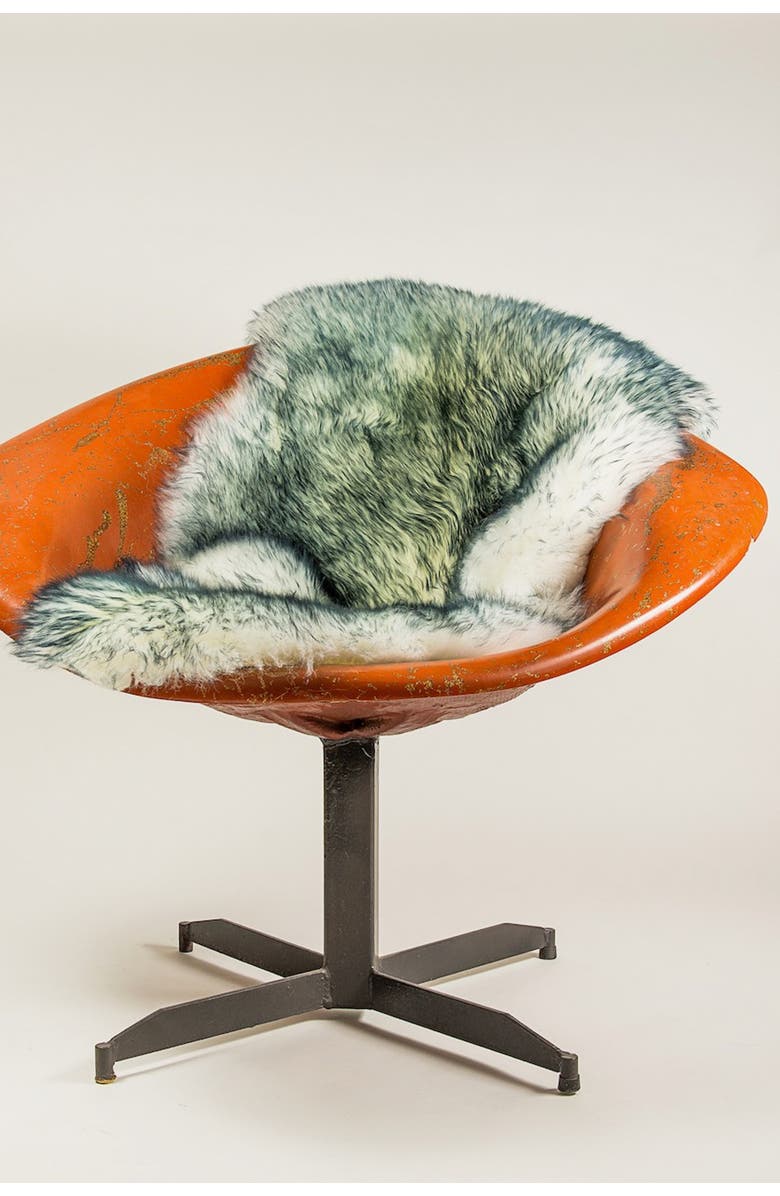 NATURAL Milan Genuine Sheepskin Shearling Throw 24" x 36" - Grey Mist, Alternate, color, Grey Mist