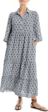 MAX STUDIO Crepe Tiered Maxi Dress
