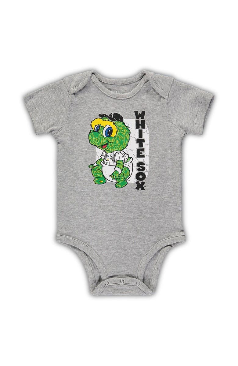 Outerstuff Infant Black/White/Heathered Gray Chicago White Sox 3-Pack Change Up Bodysuit Set, Alternate, color, Black