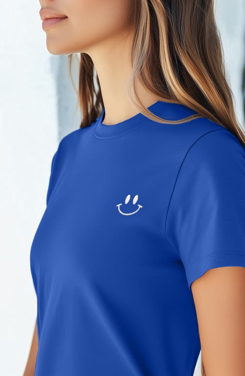 Dalix Smile Face Tee In Royal Blue
