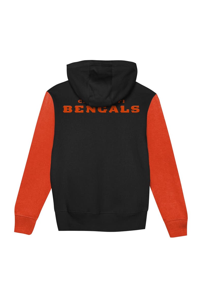 Toddler Outerstuff  Black/Orange Cincinnati Bengals Stadium Colorblock Full-Zip Hoodie, Alternate, color, Black