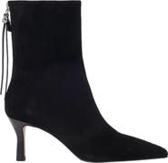 maje Pointed-toe suede ankle boots