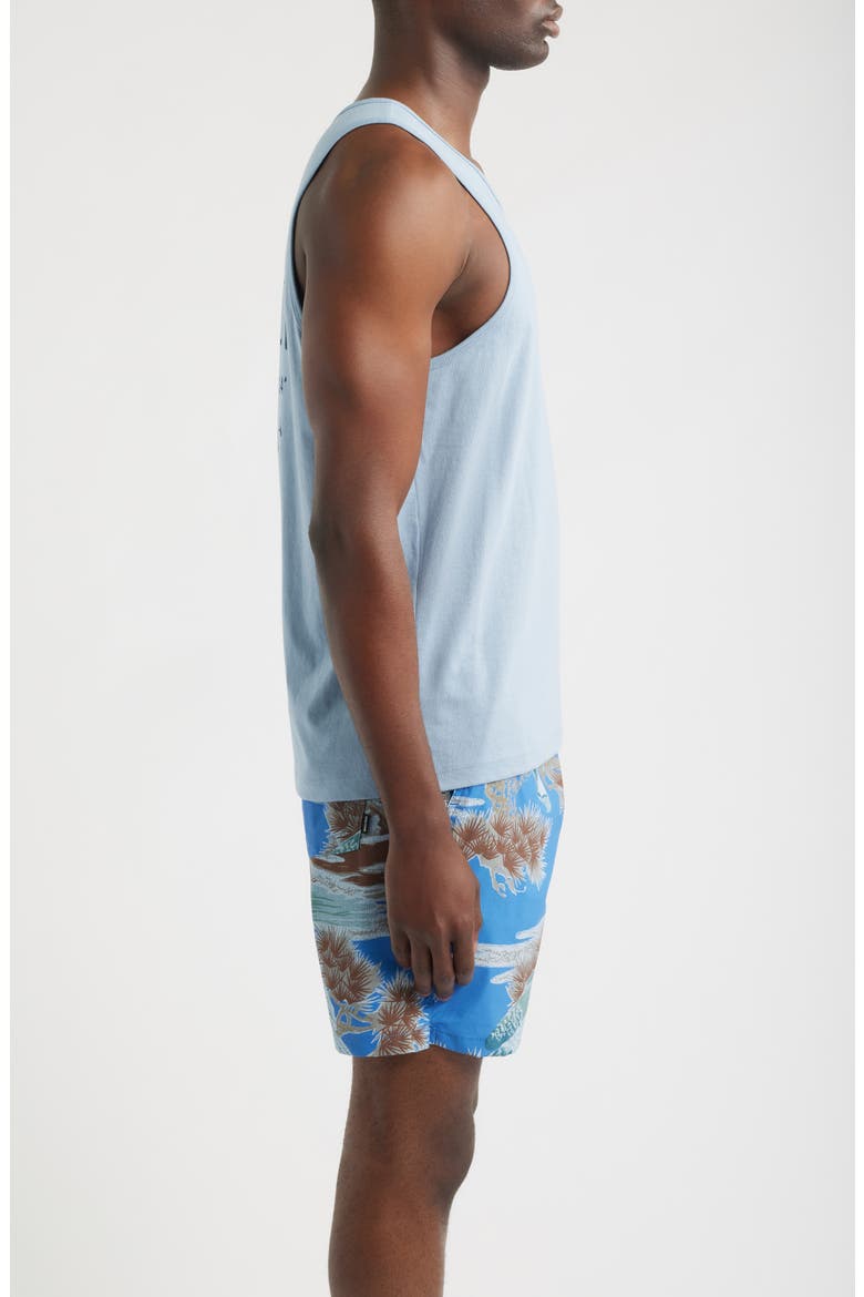 Fremont Logo Tank Top, Alternate, color, DUSTY BLUE