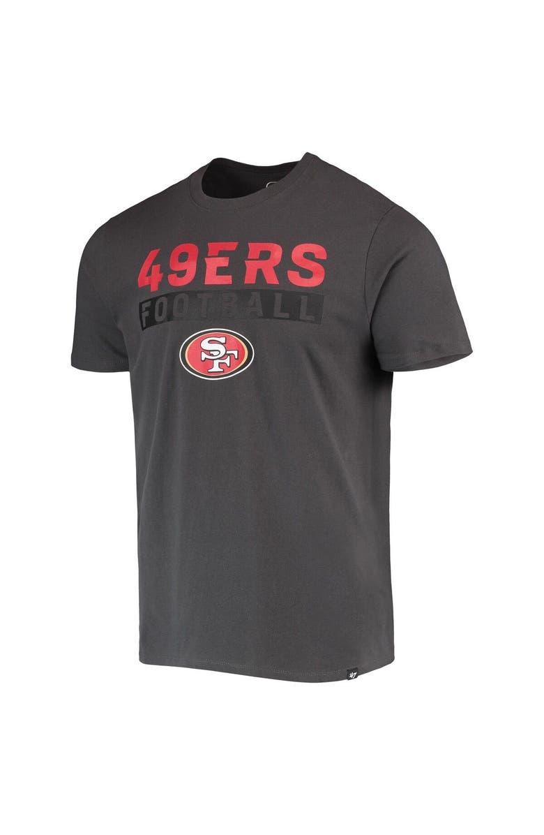 '47 Men's '47 Charcoal San Francisco 49ers Dark Ops Super Rival T-Shirt, Alternate, color, 