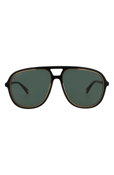 57mm Aviator Sunglasses