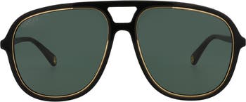 57mm Aviator Sunglasses