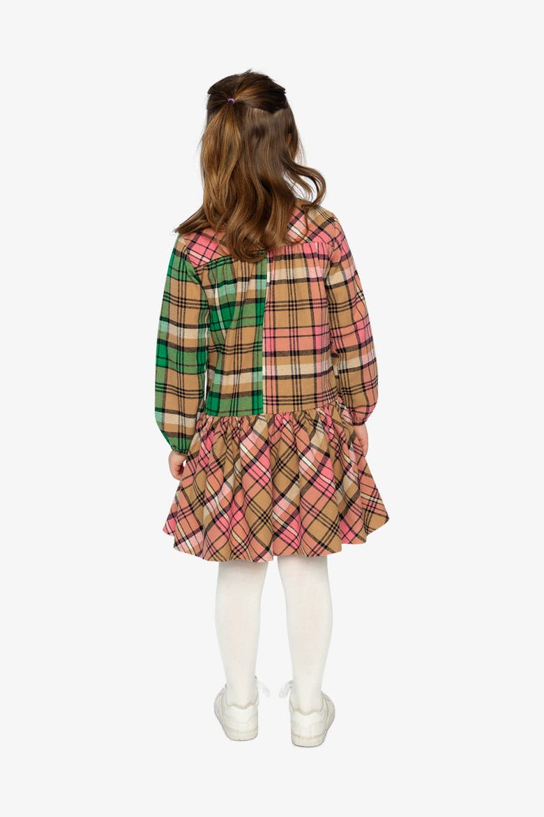 Plaid Button Front Chest Pocket Shirt Dress, Alternate, color, Plaid Pink and Green