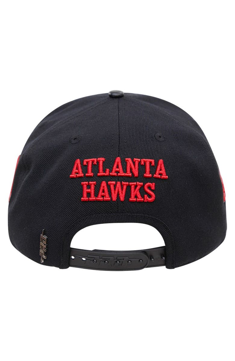 PRO STANDARD Men's Pro Standard Black Atlanta Hawks Mashup Logos Snapback Hat, Alternate, color,