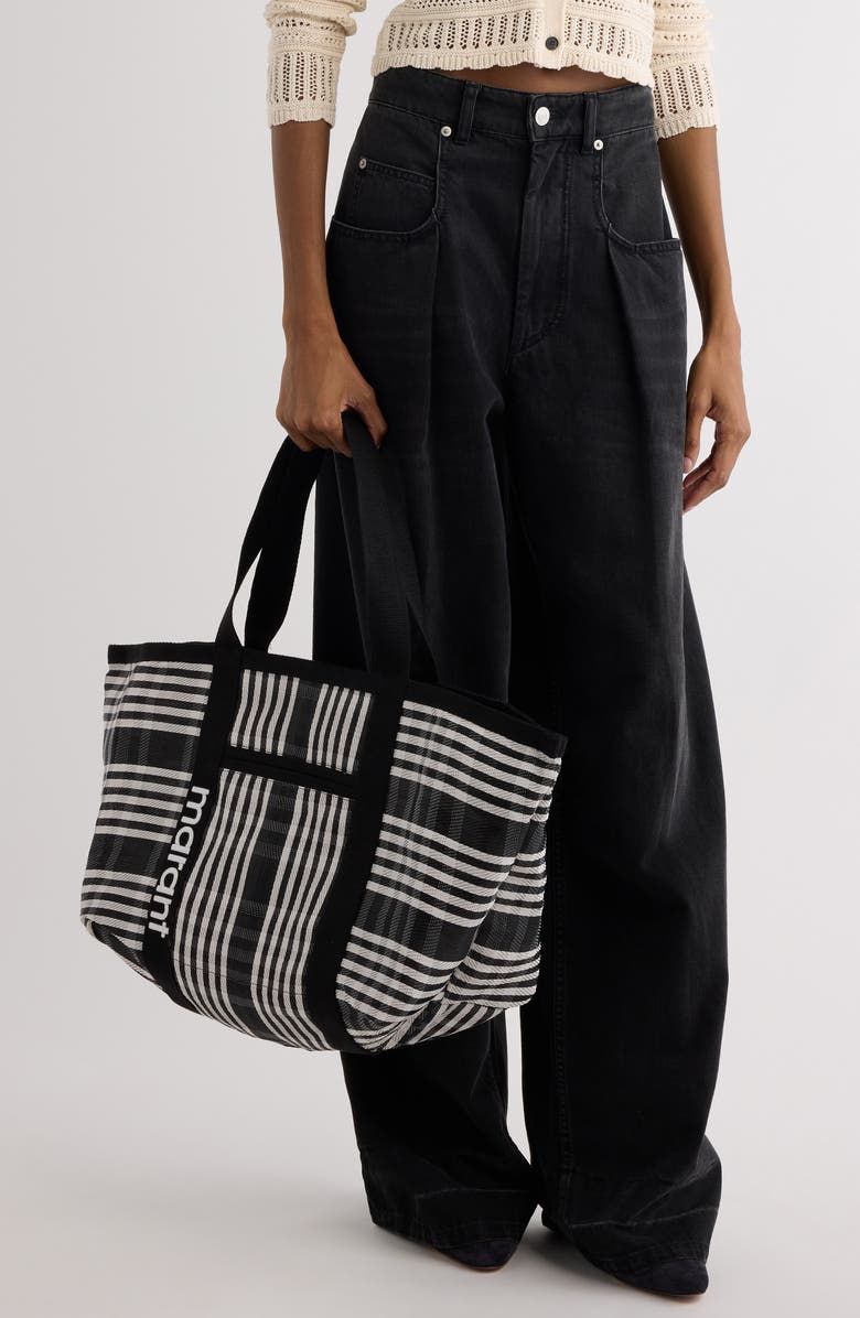 Isabel Marant Darwen Stripe Jacquard Tote, Alternate, color,