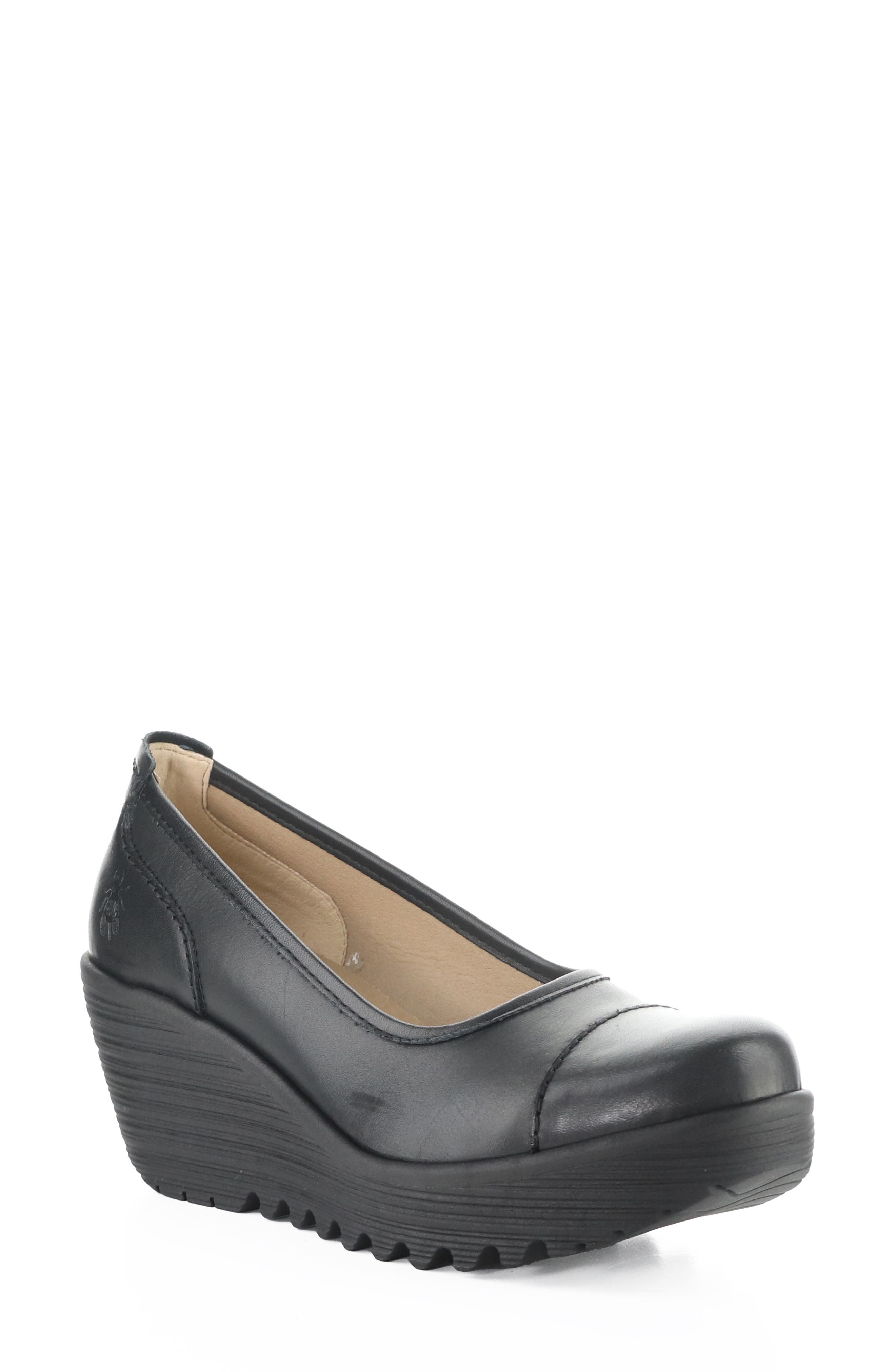Lije Platform Wedge Pump, Main, color, 001 BLACK