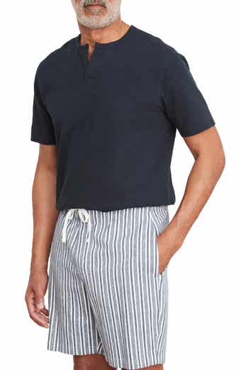 Cabana Stripe Cotton Drawstring Shorts