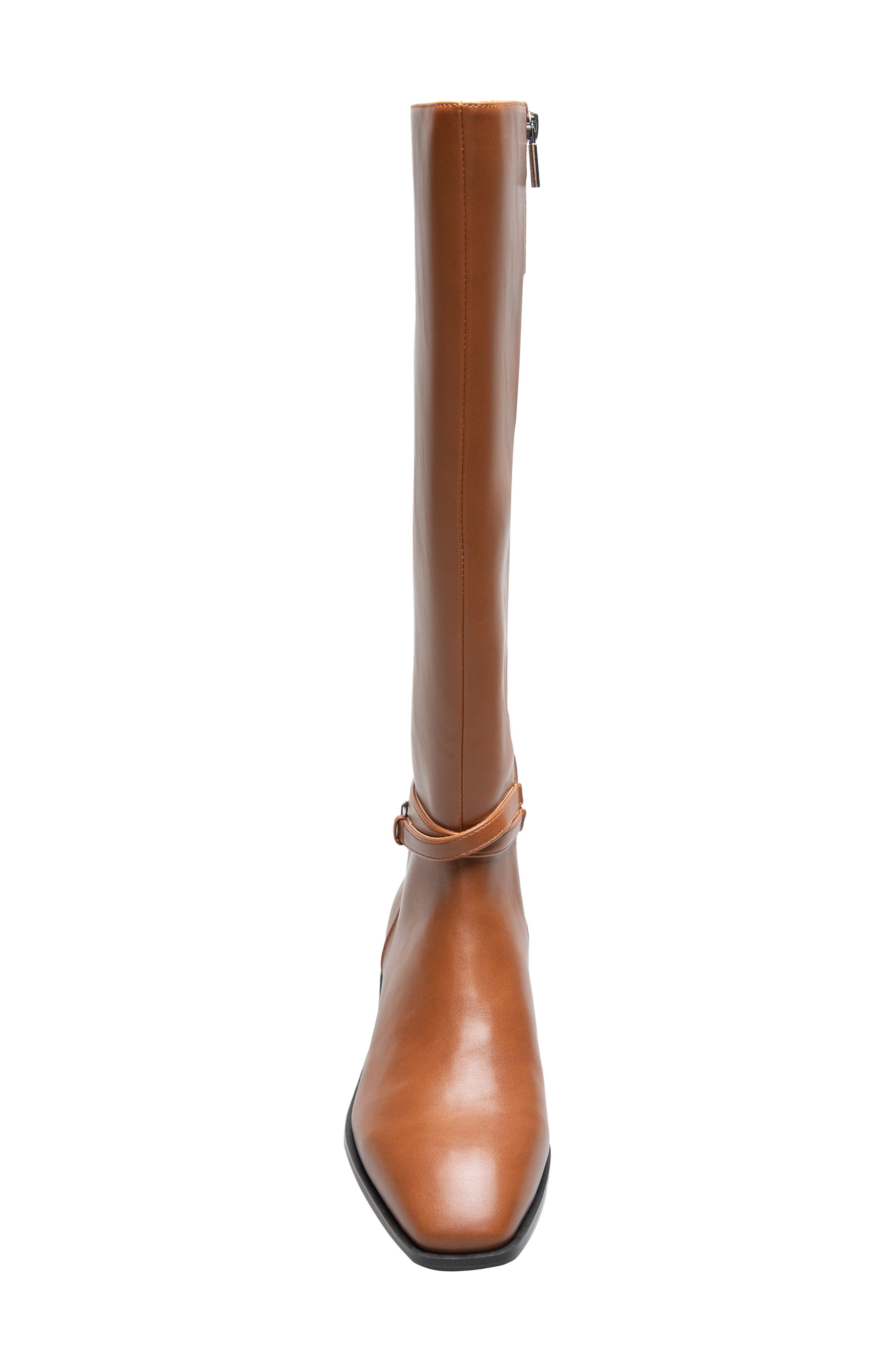 Bennett Faux Leather Knee High Boot, Alternate, color, COGNAC