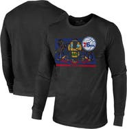 Majestic Threads Men's Majestic Threads Black Philadelphia 76ers City and State Tri-Blend Long Sleeve T-Shirt