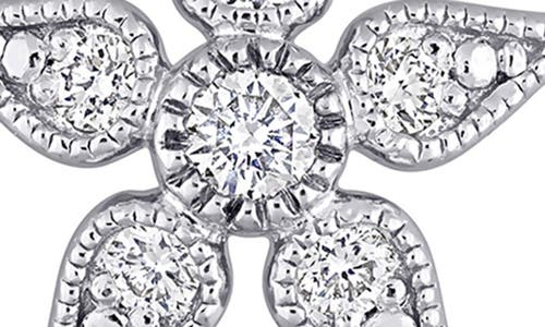 Created Forever Lab-grown Diamond Flower Stud Earrings In Silver