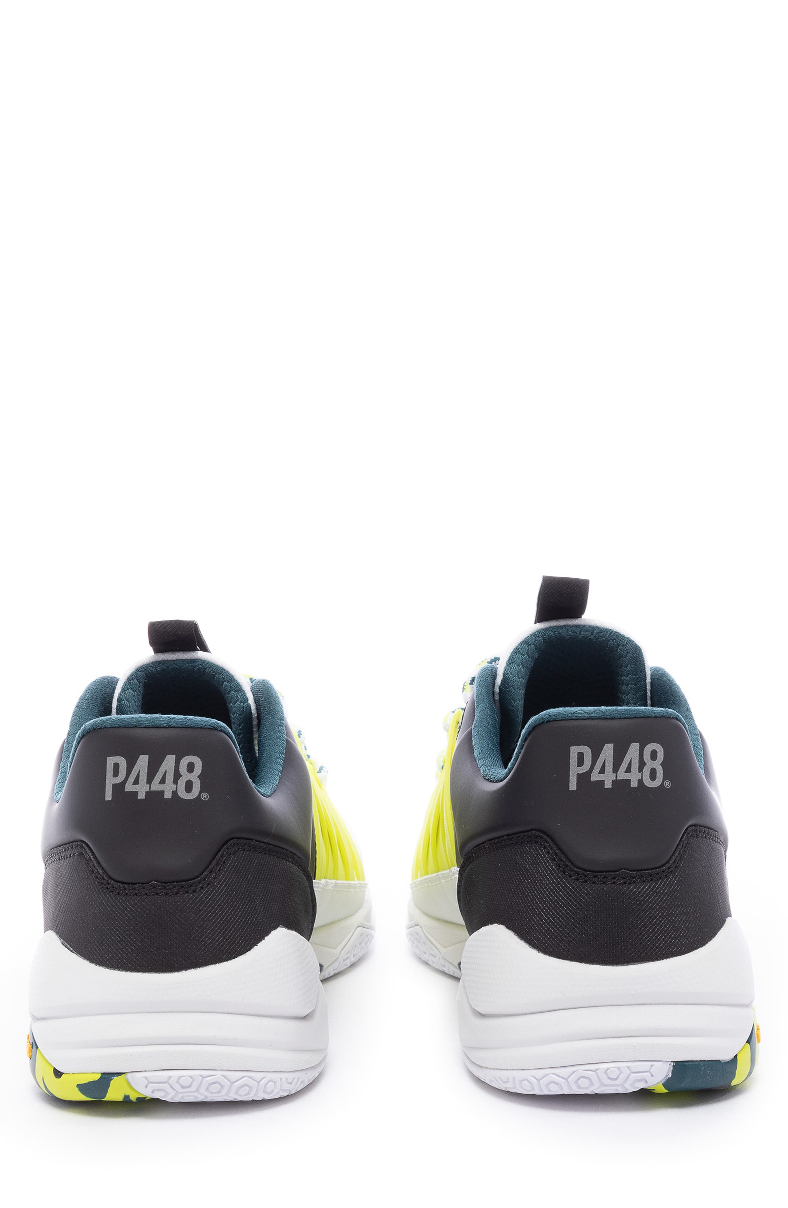 P448 Court Sneaker, Alternate, color, Black-White-Lime