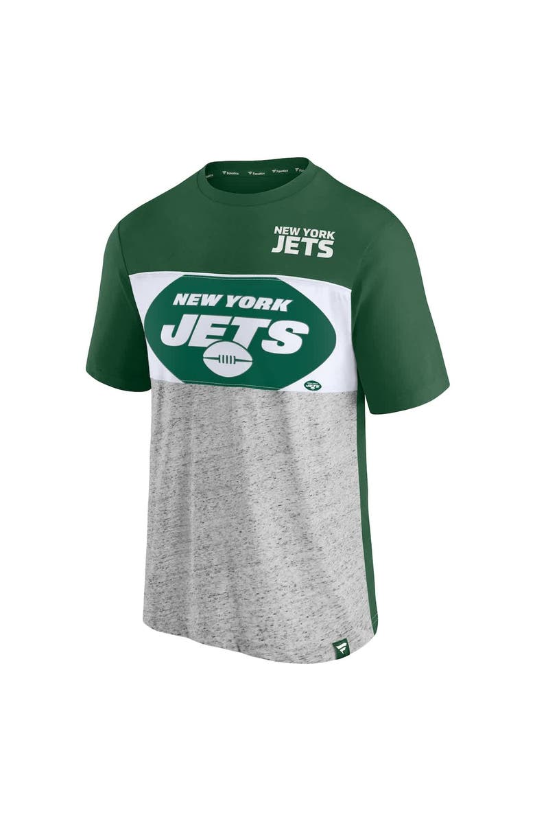 FANATICS Men's Fanatics Green New York Jets Colorblock T-Shirt, Alternate, color, Green