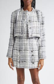 Dolce&Gabbana Check Raschel Tweed Crop Jacket