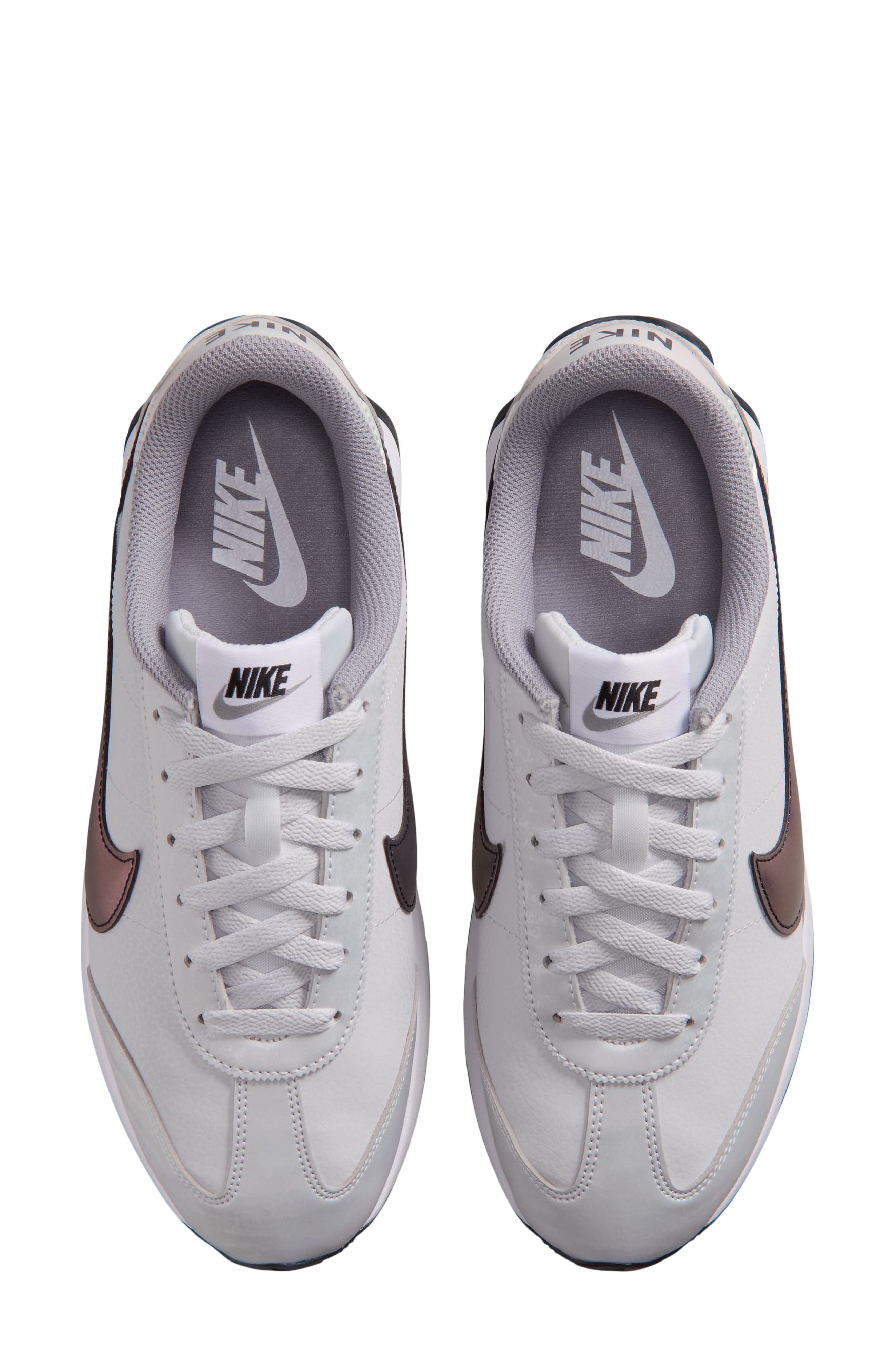 Pacific Leather Premium Sneaker, Alternate, color, PLATINUM/ BLACK/ GREY-WHITE