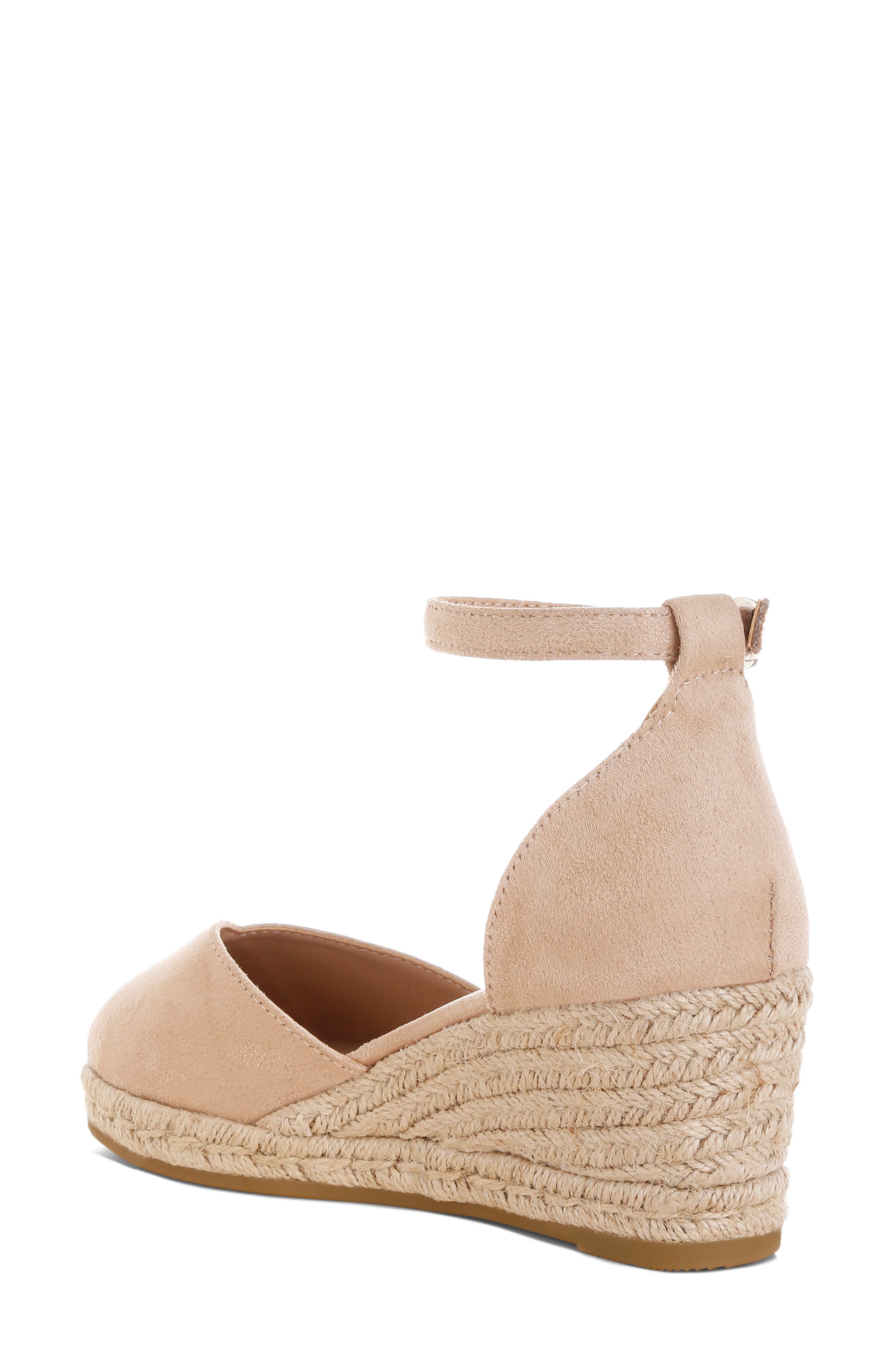 Nuclas Ankle Strap Espadrille Wedge Sandal, Alternate, color, BEIGE