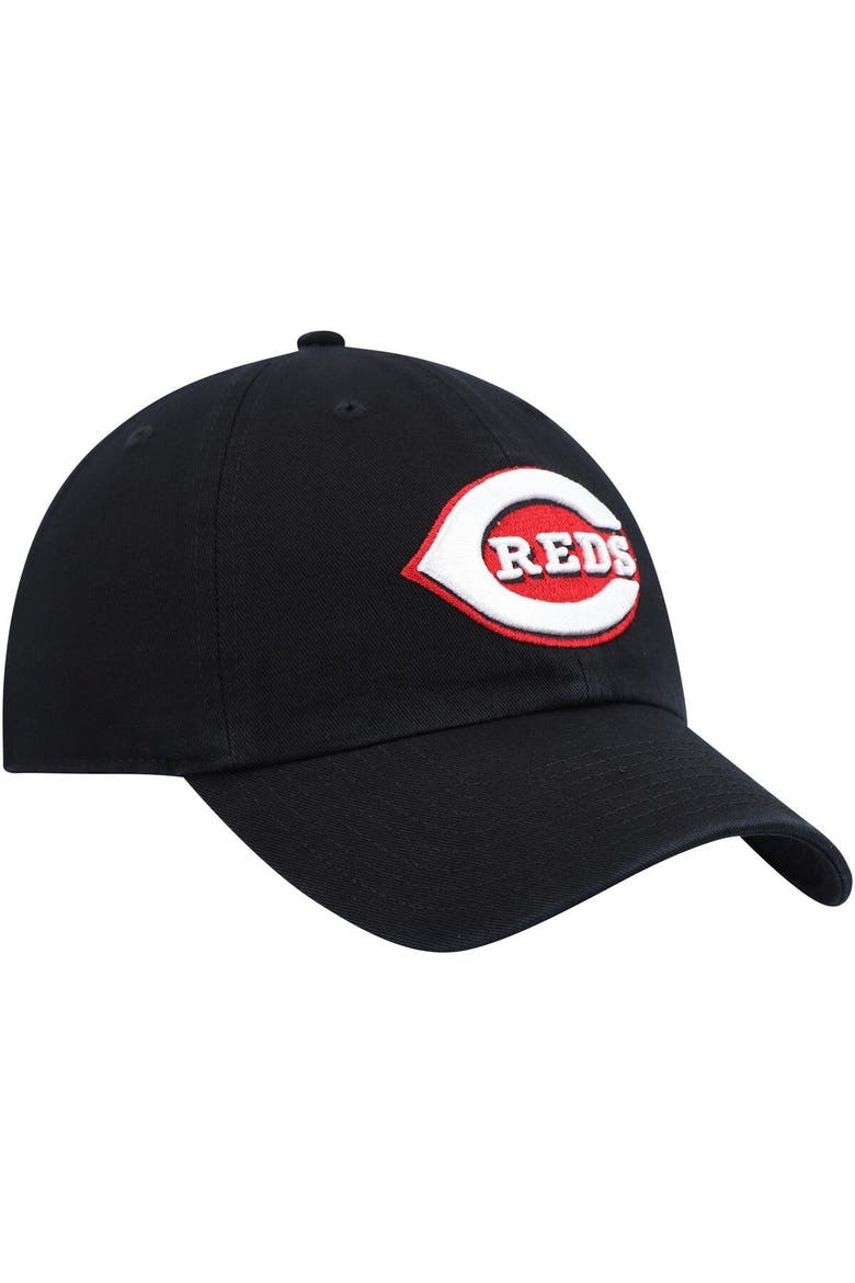 Men's '47 Black Cincinnati Reds Clean Up Adjustable Hat, Alternate, color, Black