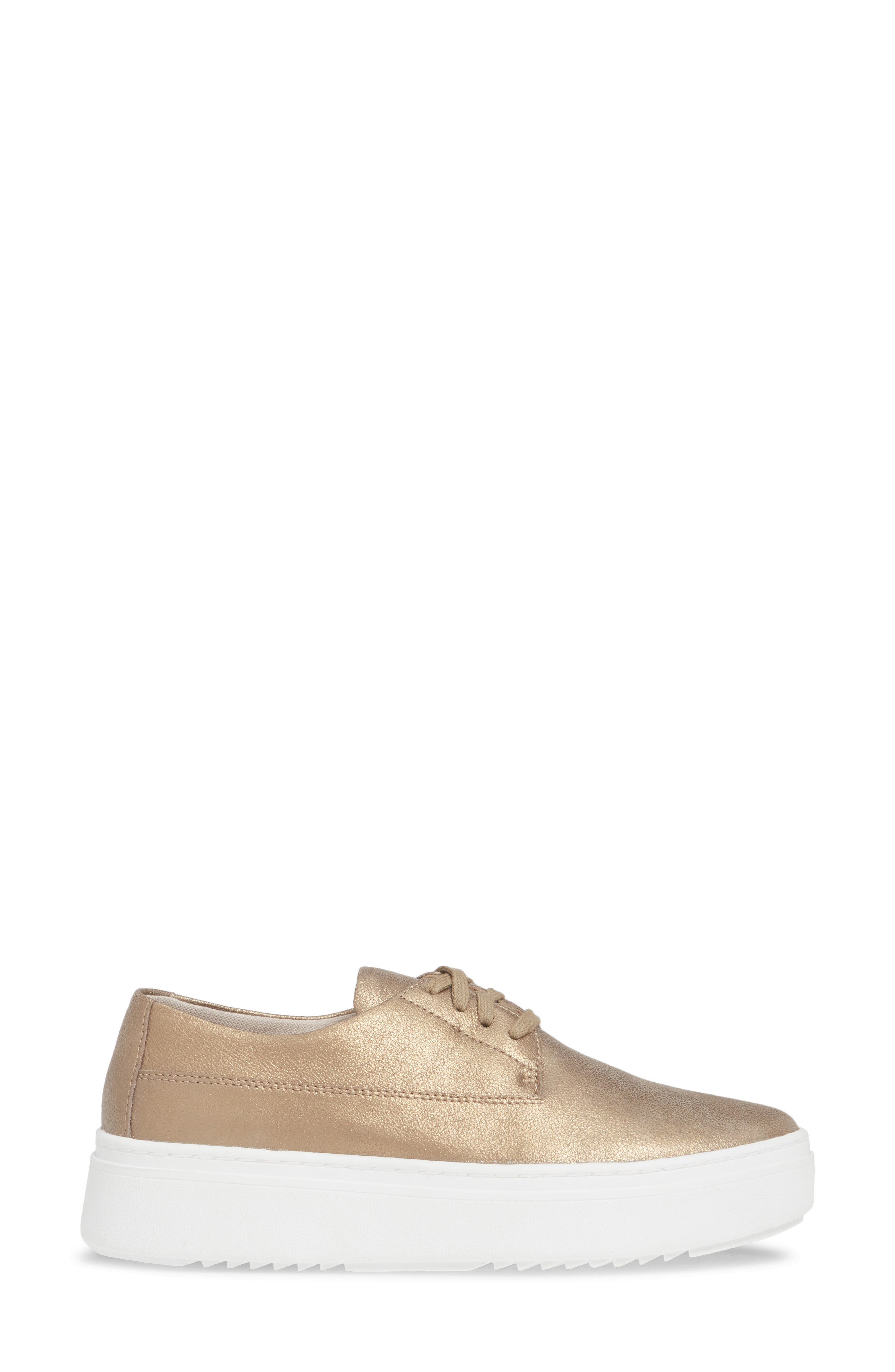 Prop Platform Sneaker, Alternate, color, LIGHT GOLD LEATHER