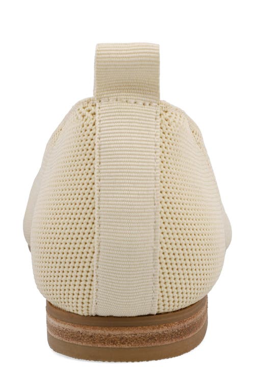 Mia Raisa Stretch Knit Flat In Sand/black