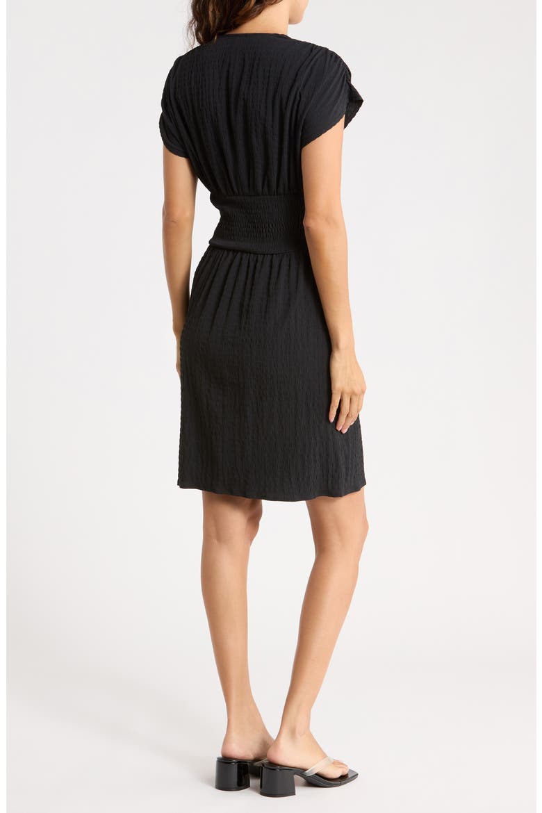 Kerstini Cap Sleeve Dress, Alternate, color, BLACK
