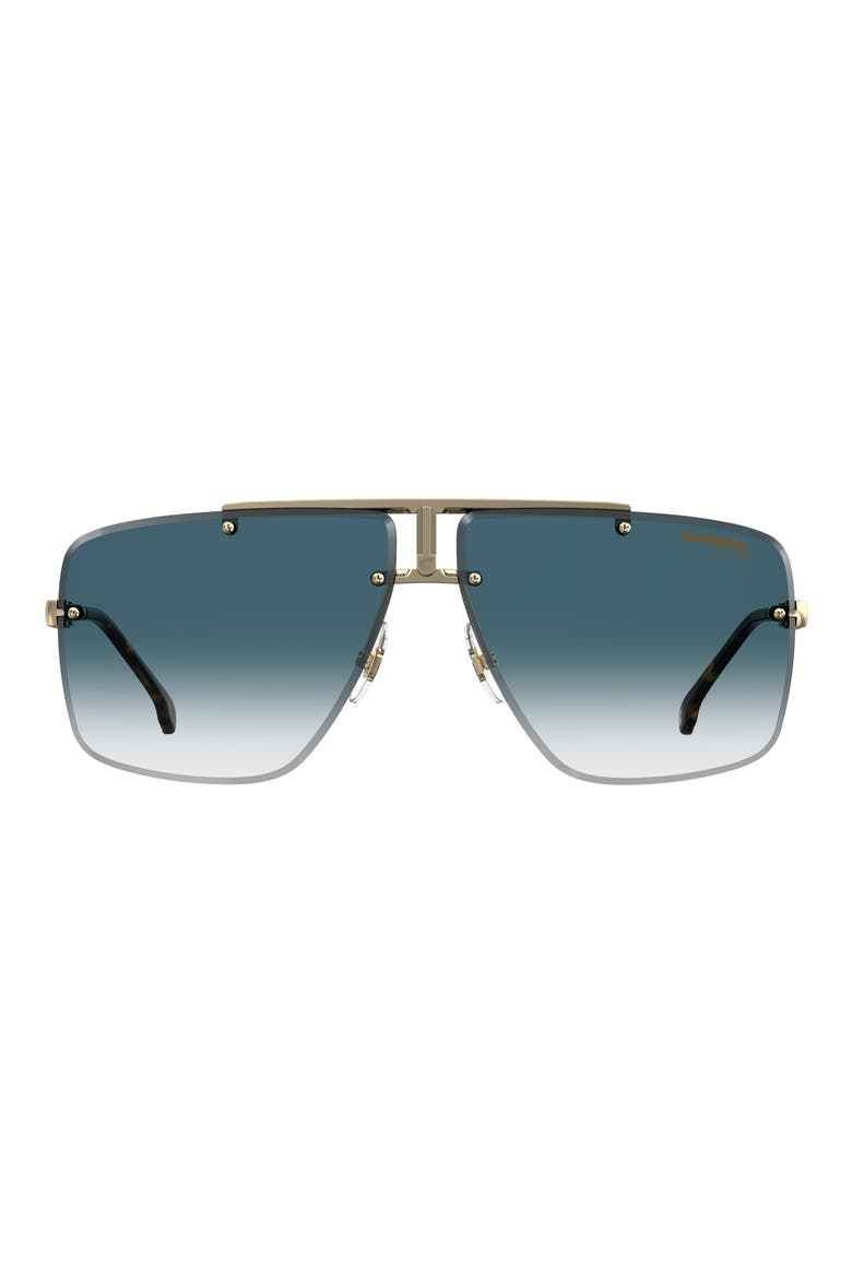 Gender Inclusive 1016/S 64mm Gradient Shield Sunglasses, Main, color, GOLD