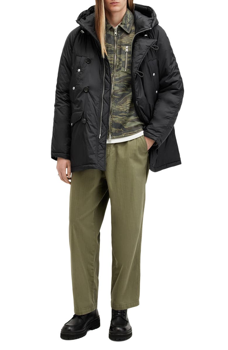 AllSaints Navstar Water Repellent Recycled Nylon Parka, Alternate, color, 